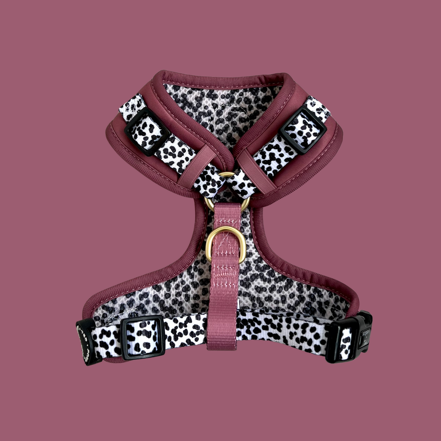 Luxe Collection | Adjustable Dog Harness | Berry Dalmatian