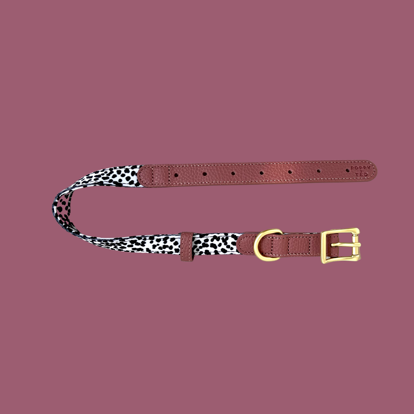 Luxe Collection | Dog Collar | Berry Dalmatian
