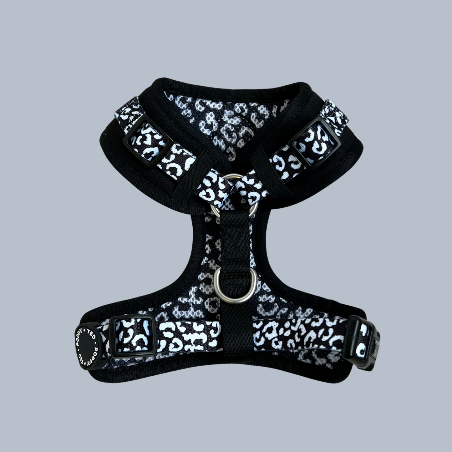 Luxe Collection | Adjustable Dog Harness | Black Leopard