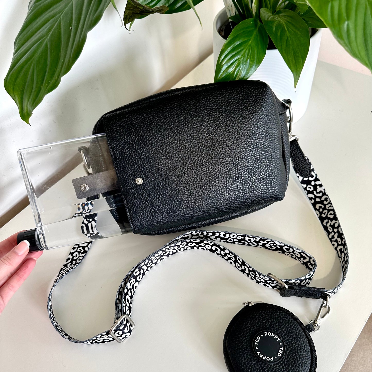 Luxe Collection | The Ultimate Dog Walking Bag | Black Leopard (ships in 10 days in time for Christmas)