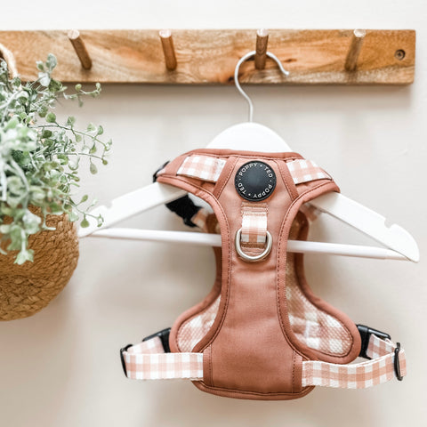 Luxe Collection | 3-Click Tough Harness | Tan Plaid