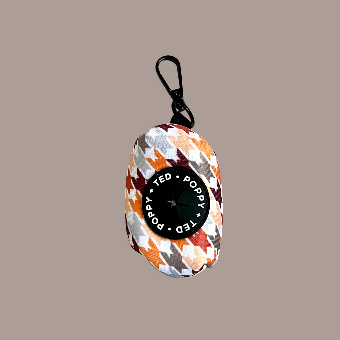 Poop Bag Holder | Cinnamon Spice Houndstooth