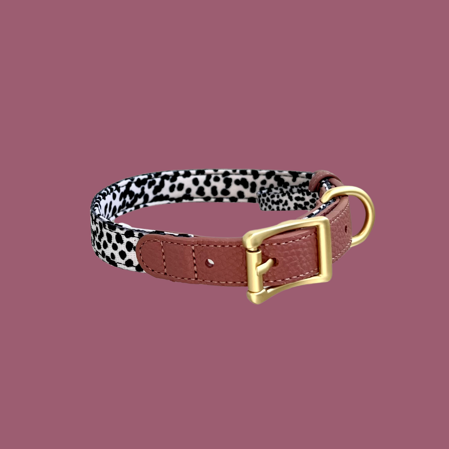 Luxe Collection | Dog Collar | Berry Dalmatian