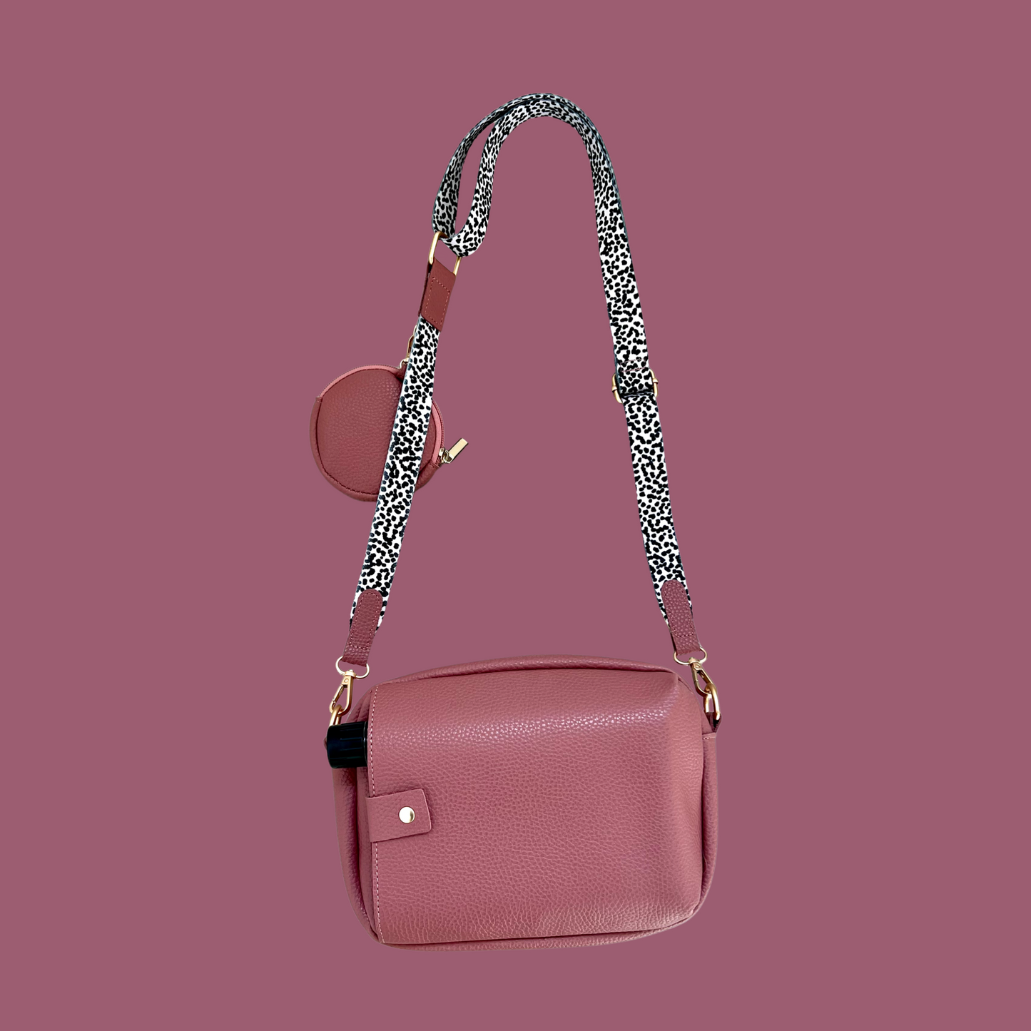 Luxe Collection | The Ultimate Dog Walking Bag | Berry Dalmatian (ships in 10 days in time for Christmas)