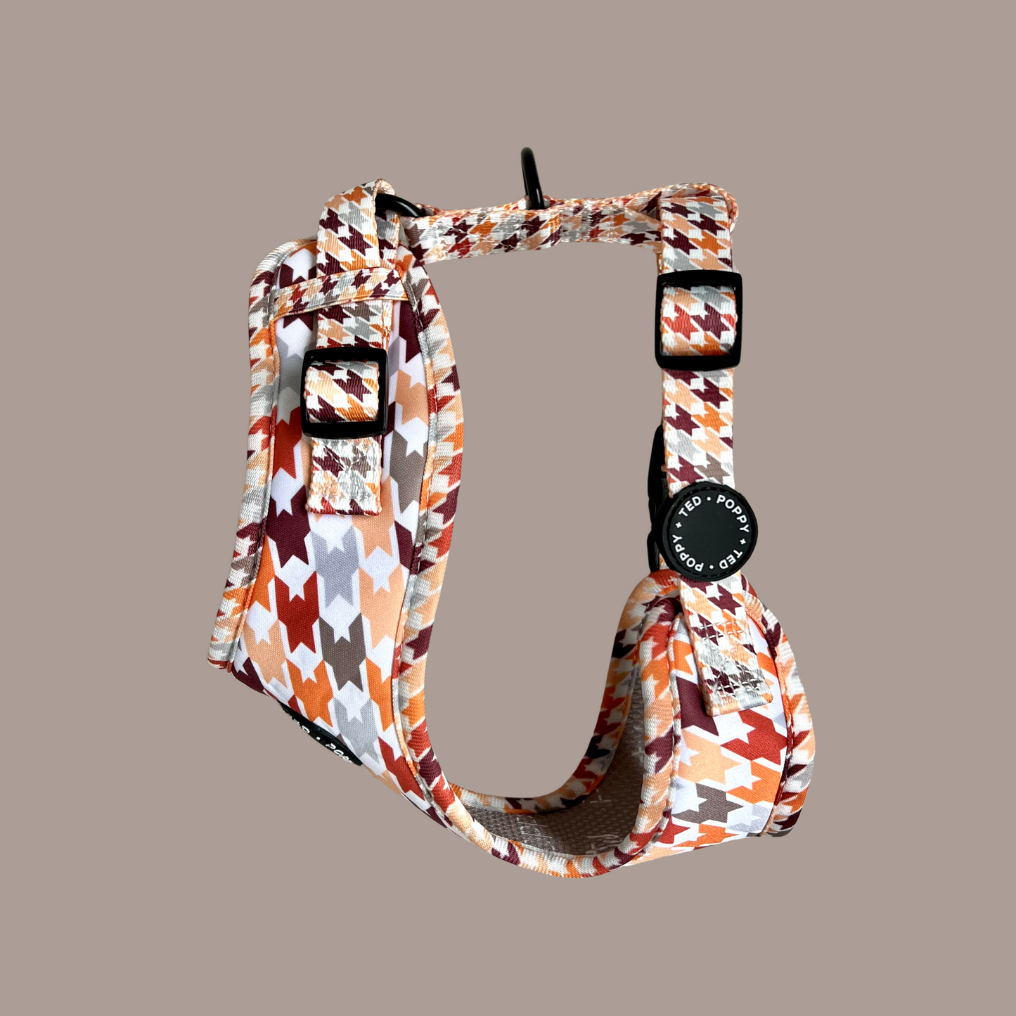 Adjustable Dog Harness | Cinnamon Spice Houndstooth