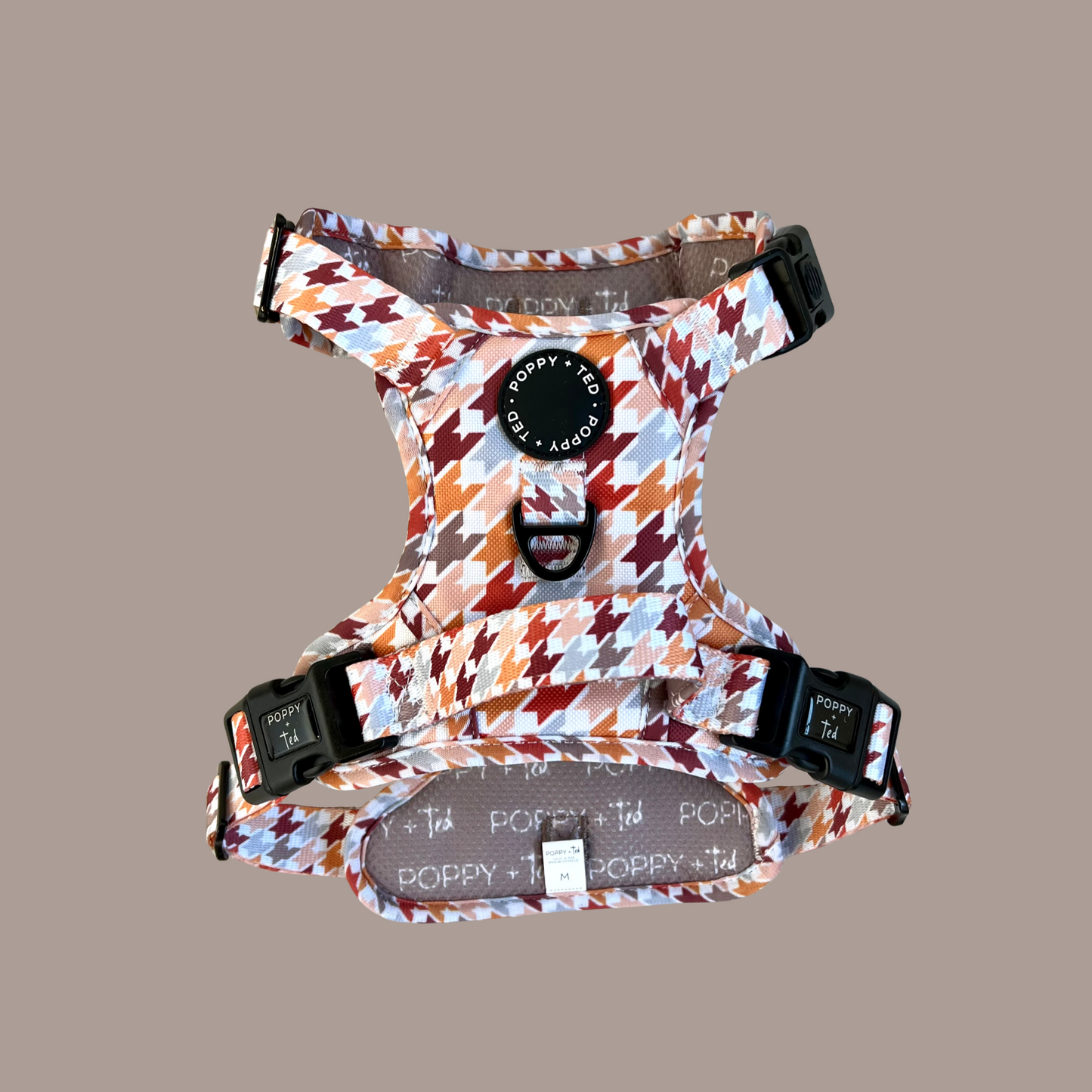 3-Click Tough Harness | Cinnamon Spice Houndstooth