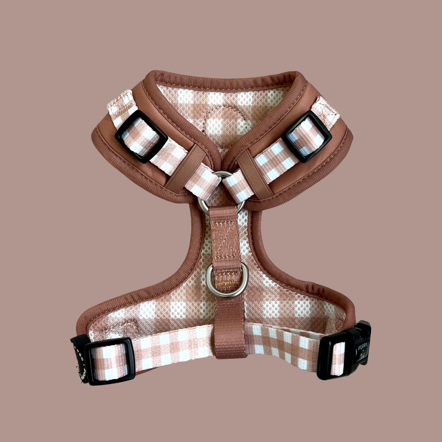 Luxe Collection | Adjustable Dog Harness | Tan Plaid