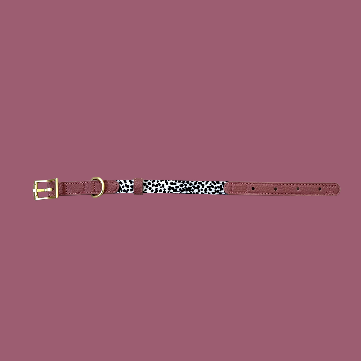 Luxe Collection | Dog Collar | Berry Dalmatian