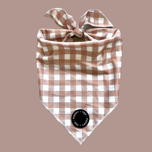 Luxe Collection | Dog Cooling Bandana | Tan Plaid