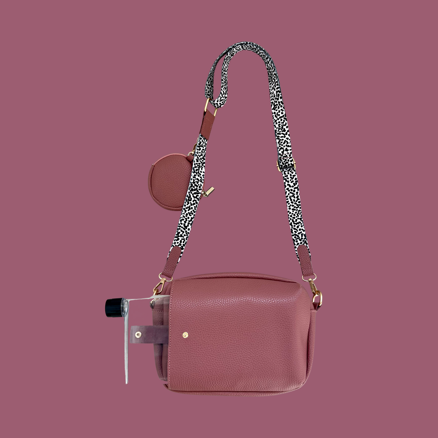 Luxe Collection | The Ultimate Dog Walking Bag | Berry Dalmatian (ships in 10 days in time for Christmas)