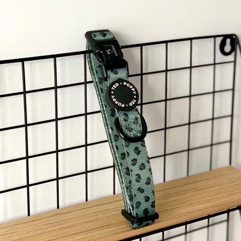 Walk + Wear | Dog Collar | Wild Leopard - Khaki