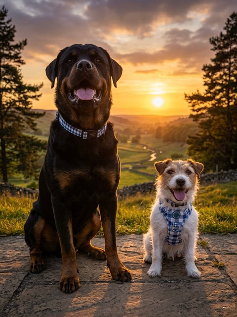 Walk + Wear | Dog Collar | Blueberry Plaid
