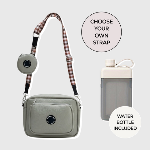 The Ultimate Dog Walking Bag | Vegan PU Leather - Nude