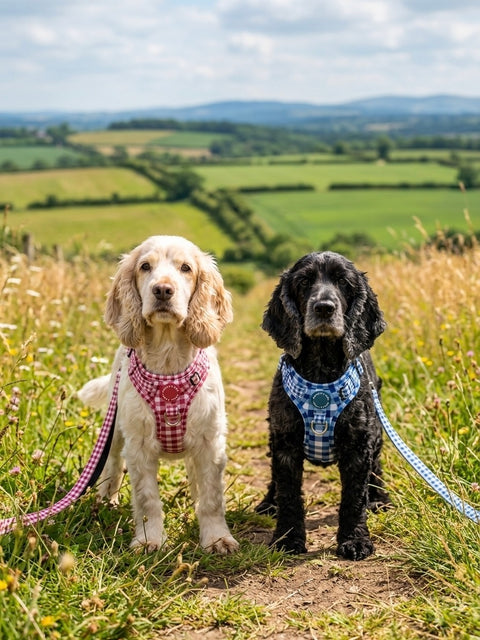 3-Click Tough Step-in Dog + Puppy Harness | Blueberry Plaid