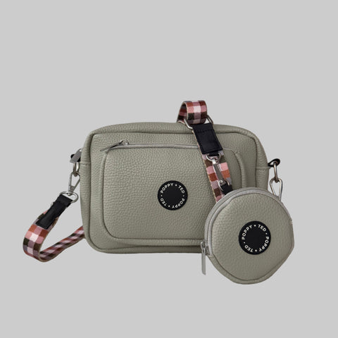 The Ultimate Dog Walking Bag | Vegan PU Leather - Nude