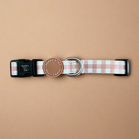 Luxe Collection | Dog Collar | Tan Plaid