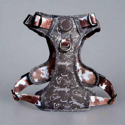 3-Click Tough Step-in Dog + Puppy Harness | Howdy Cowdog