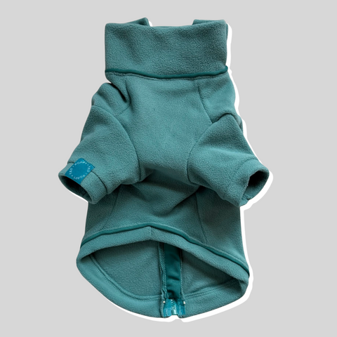 Cosy Dog Fleece Jumper - Zip Up / Step in Style | Sage Green