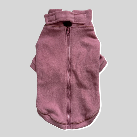 Cosy Dog Fleece Jumper - Zip Up / Step in Style | Rose Pink
