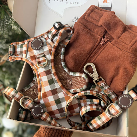 Cosy Dog Fleece Jumper - Zip Up / Step in Style | Chocolate Brown