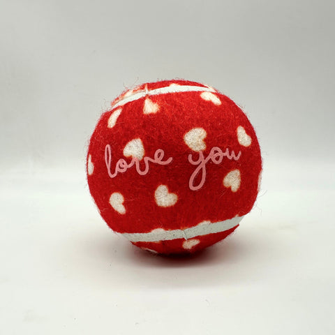 Puppy Love Tennis Balls (Pink/White/Red)