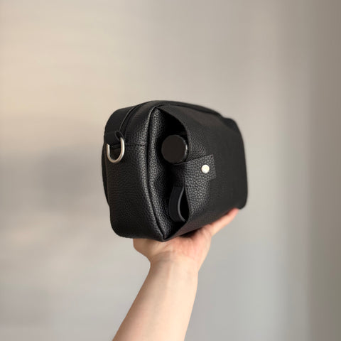 The Ultimate Dog Walking Bag | Vegan PU Leather - Black