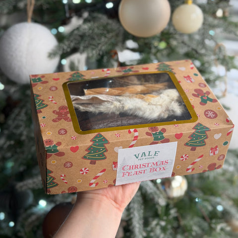 Vale Pet Foods | Christmas Feast Box | 30 Air-Dried Natural Dog Treats 