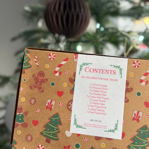 Vale Pet Foods | Christmas Feast Box | 30 Air-Dried Natural Dog Treats 