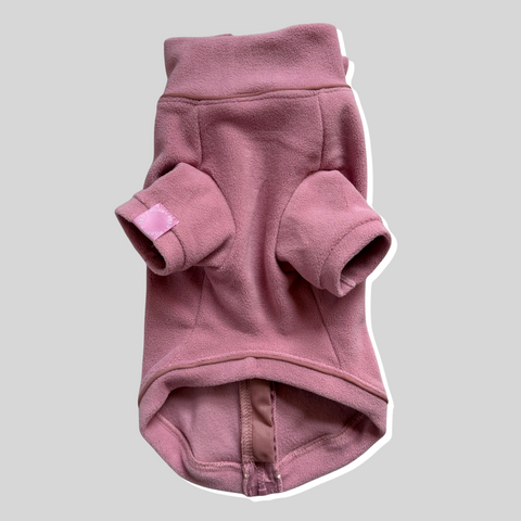 Cosy Dog Fleece Jumper - Zip Up / Step in Style | Rose Pink