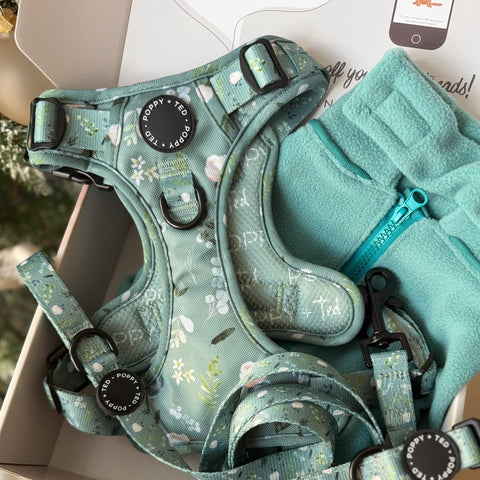 Cosy Dog Fleece Jumper - Zip Up / Step in Style | Sage Green