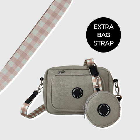 The Ultimate Dog Walking Bag | Additional Bag Strap - Tan Plaid