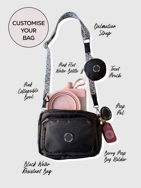 The Ultimate Dog Walking Bag | Water Resistant - Black