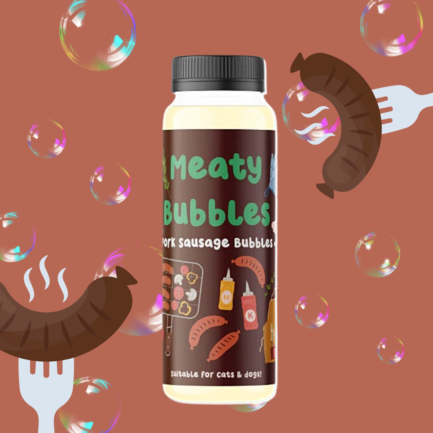 Meaty Bubbles - Pork Sausage Flavoured Bubbles for Dogs and Puppies