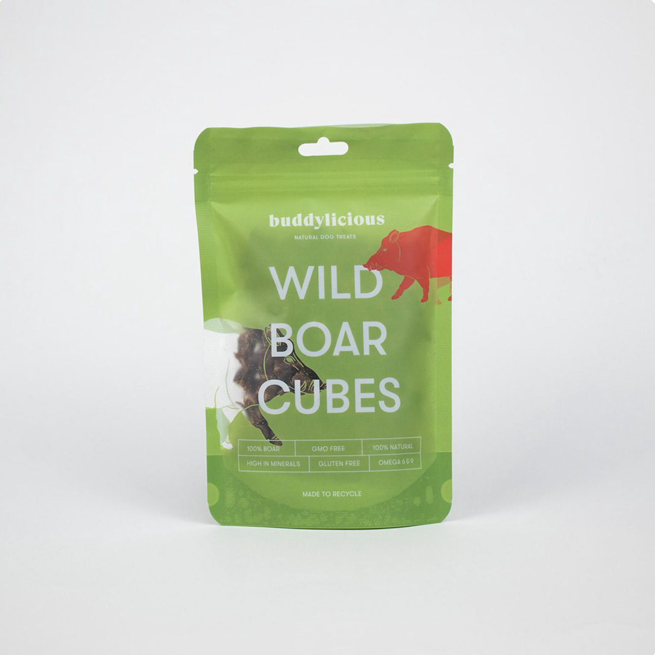 Buddylicious 100% Natural Wild Boar Cubes Dog Treats