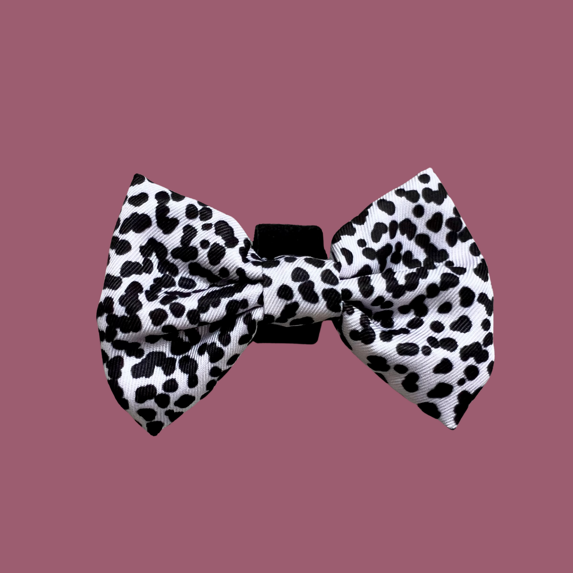 Luxury Dog Bow Tie Dalmatian Print Poppy Ted