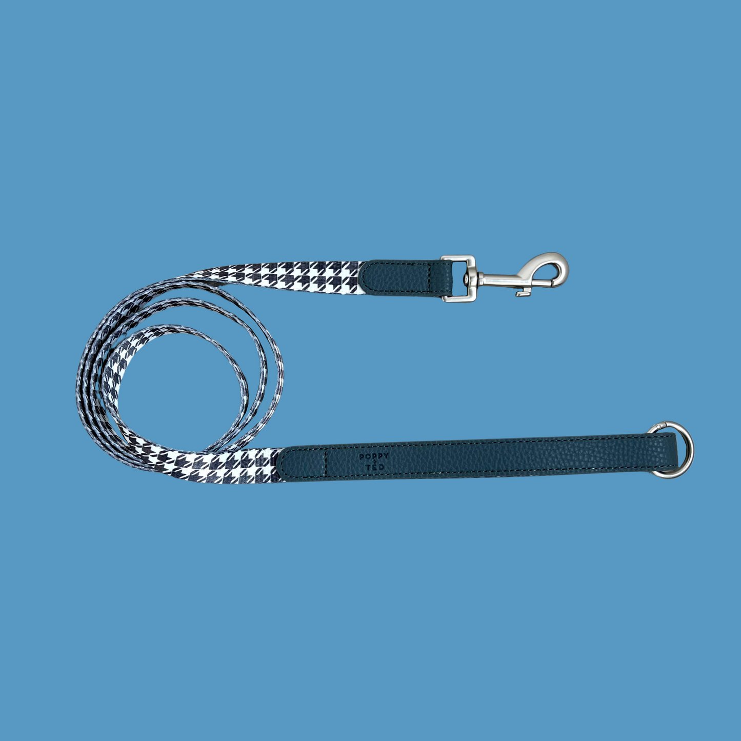 Luxe Collection | Dog Lead | Blue Houndstooth