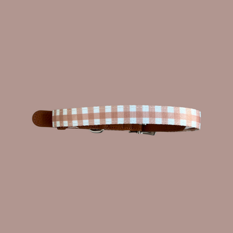 Luxe Collection | Dog Collar | Tan Plaid (OLD)