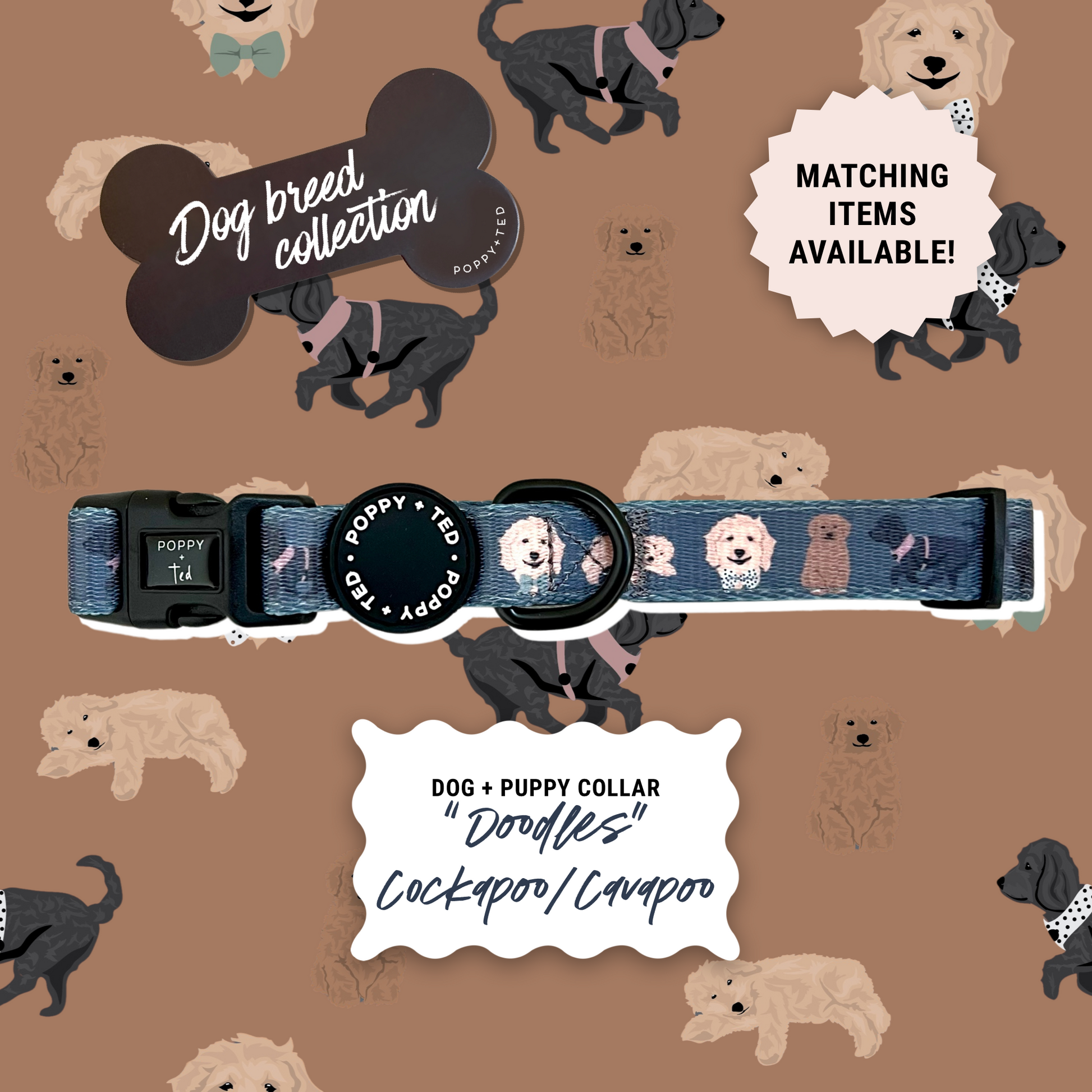 Cockapoo Cavapoo Doodle Collar Breed Collection Poppy Ted