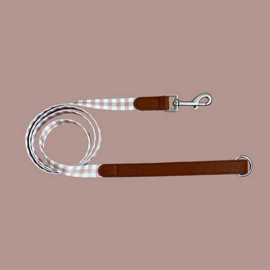 Luxe Collection | Dog Lead | Tan Plaid