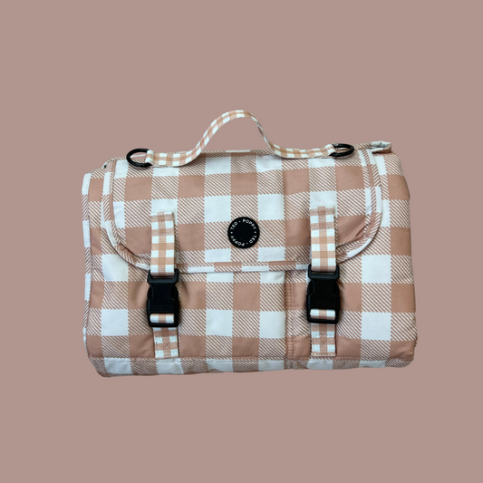 Home Collection | Dog Travel Mat | Luxe Tan Plaid