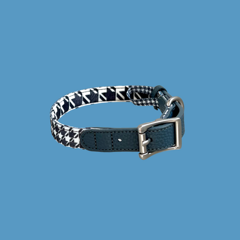 Luxe Collection | Dog Collar | Blue Houndstooth *10 LEFT*