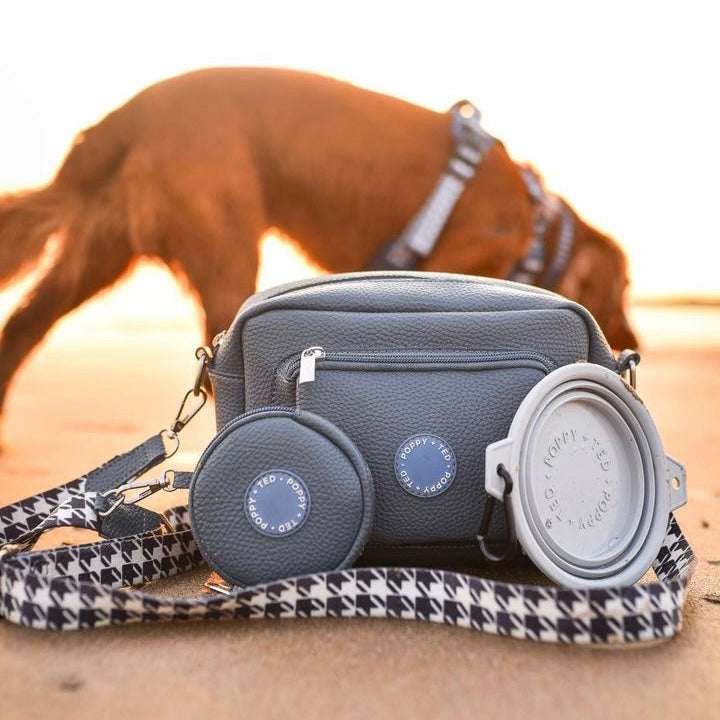 Luxe Collection | The Ultimate Dog Walking Bag | Blue Houndstooth