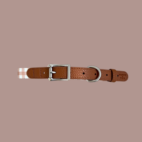 Luxe Collection | Dog Collar | Tan Plaid (OLD)