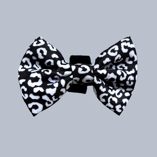 Luxe Collection | Dog Bow | Black Leopard