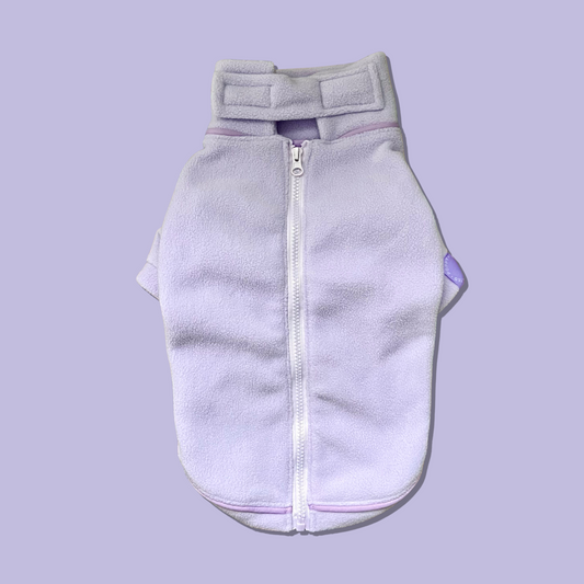 Cosy Dog Fleece Jumper - Zip Up / Step in Style | Lilac