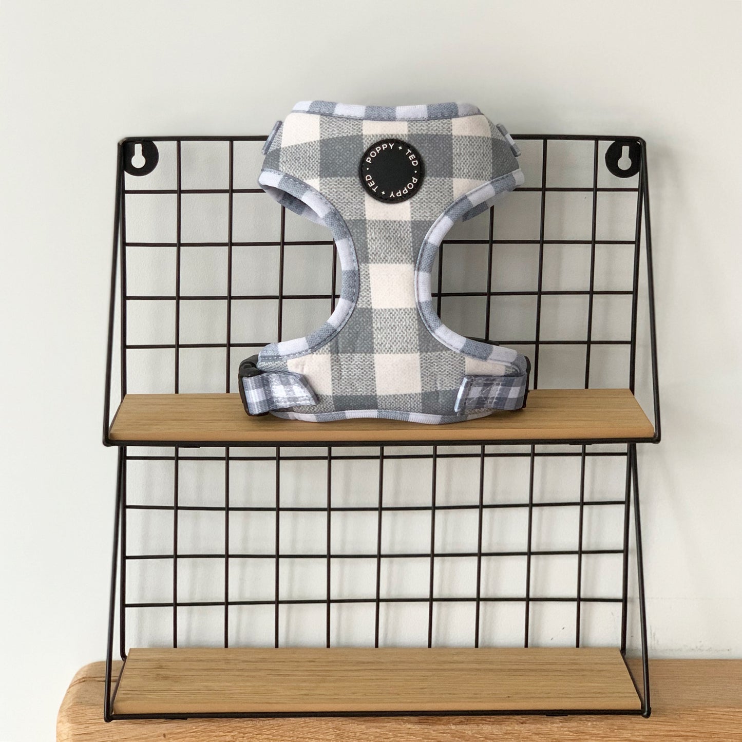 Walk + Wear | Adjustable Dog Harness | Grey Plaid