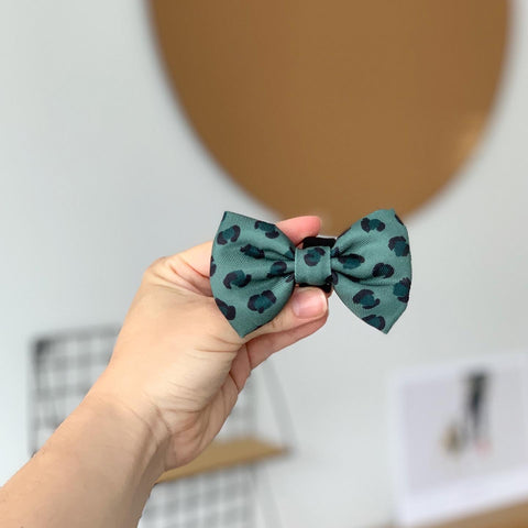 Walk + Wear | Dog Bow Tie | Wild Leopard - Khaki - *1 LEFT*