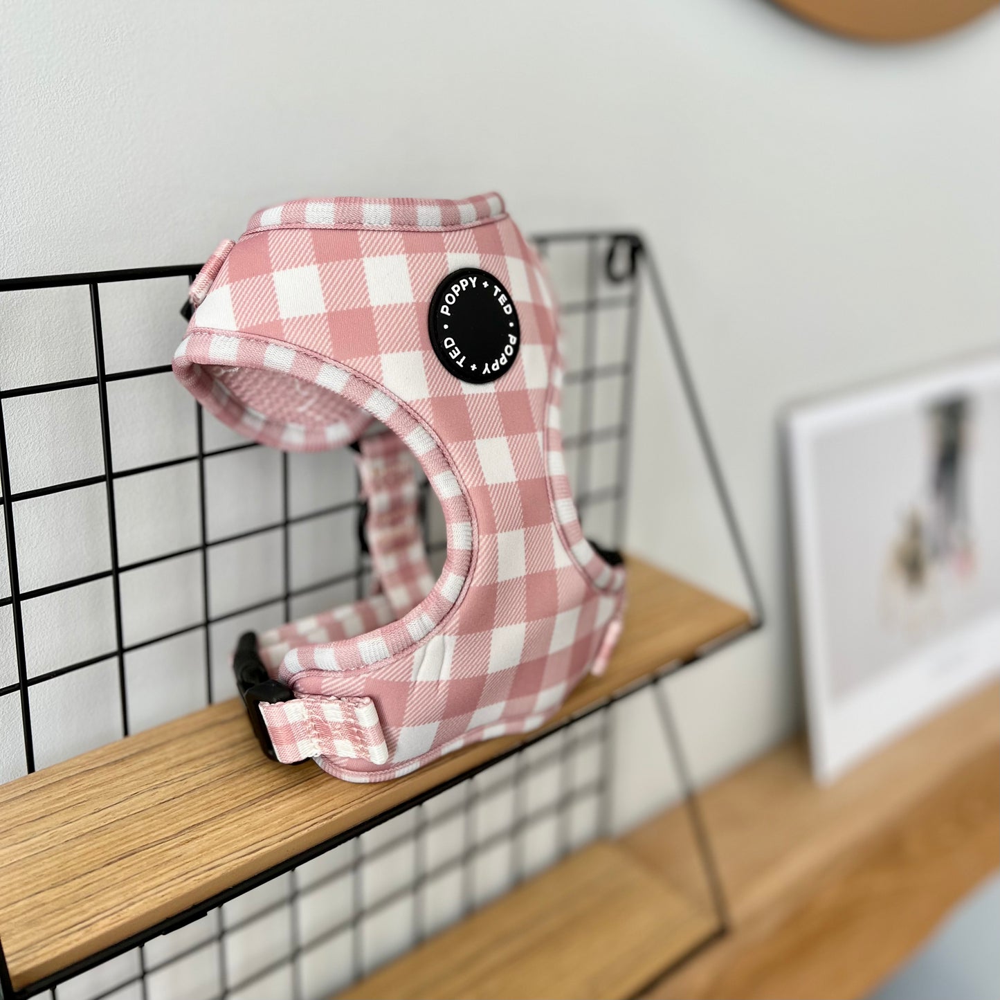 Walk + Wear | Adjustable Dog Harness | Pink Plaid